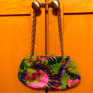 Kate Spade floral handbag with gold chain